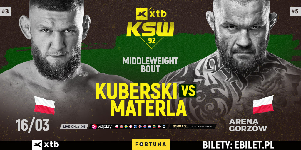 Piotr Kuberski zmierzy się z Michałem Materlą na gali XTB KSW 92