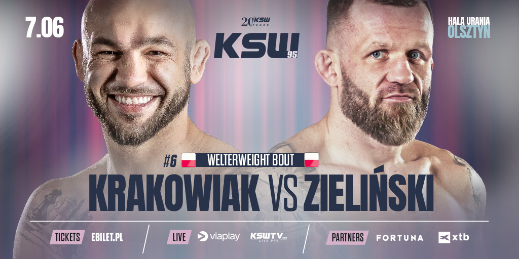 Adrian Zieliński zmierzy się z Marcinem Krakowiakiem na gali KSW 95