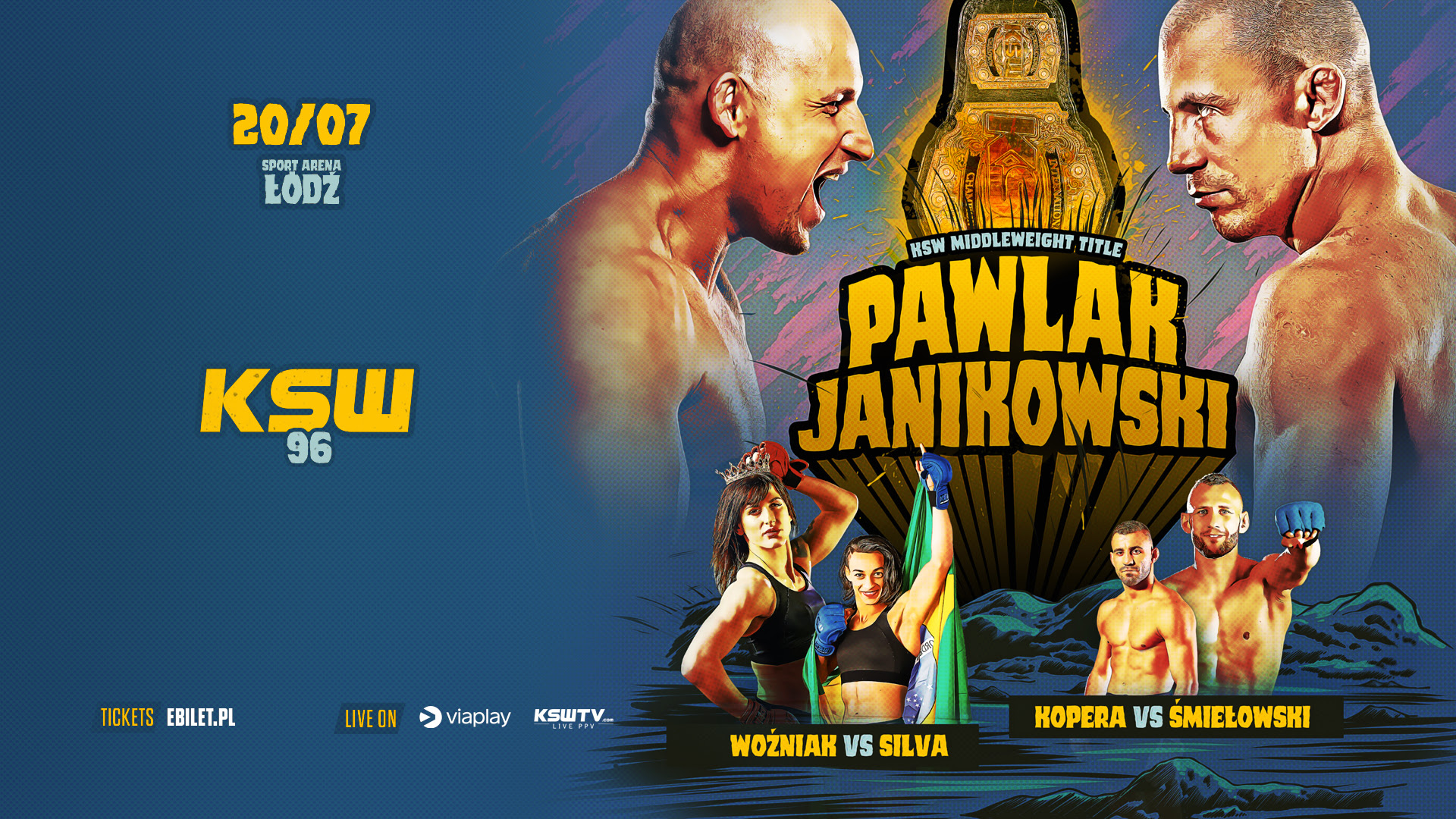 KSW wraca do Łodzi. Mistrzowskie starcie o pas wagi średniej walką wieczoru KSW 96