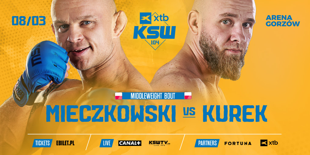 Mieczkowski vs. Kurek. Kolejne starcie dodane do karty walk gali XTB KSW 104