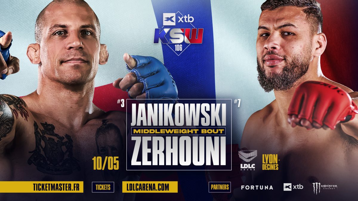 Janikowski vs. Zerhouni! Potężne zderzenie na gali XTB KSW 106 w Lyonie