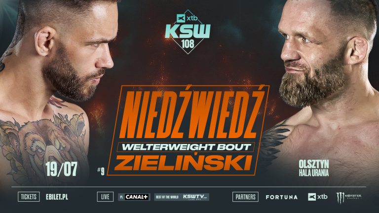 Adam Niedźwiedź rywalem Adriana Zielińskiego na galę XTB KSW 108