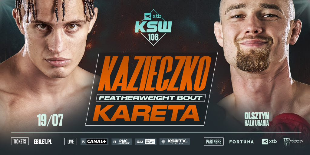 Wojciech Kazieczko zmierzy się z Dawidem Karetą podczas gali XTB KSW 108